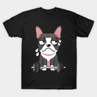 Funny french bulldog is exercising T-Shirt